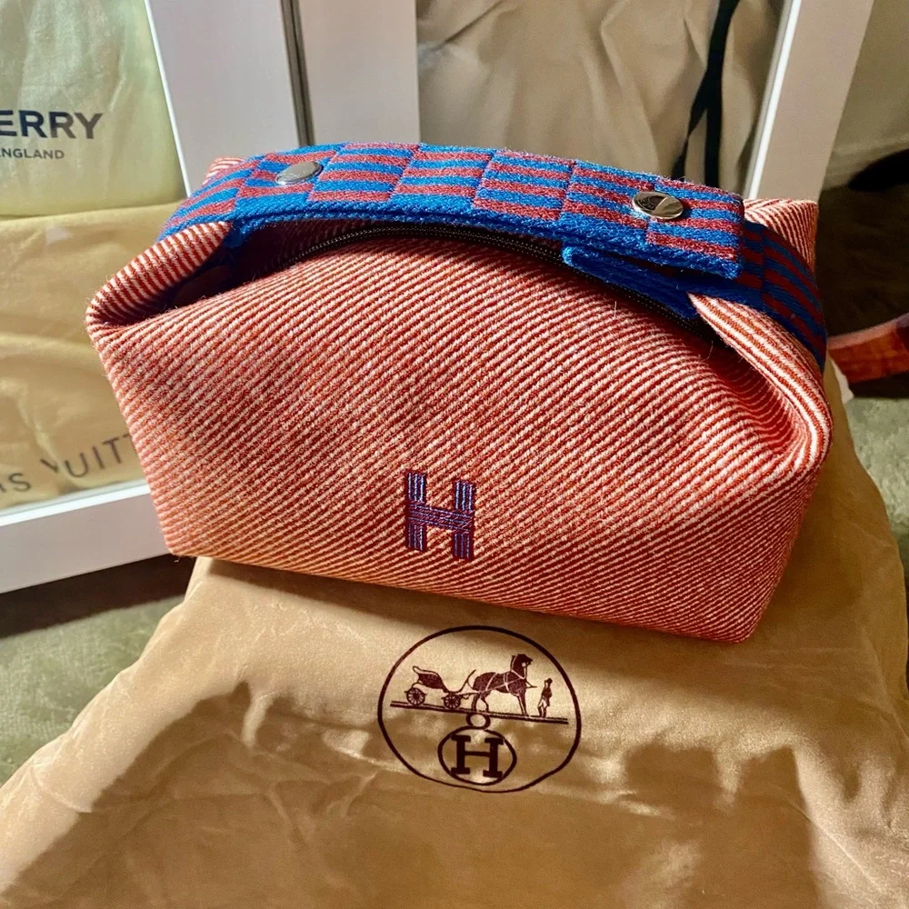 ❤️ HERMES LIMITED EDITION RANK SA CANVAS BRIDE-A-BRAC POUCH stripe by: Hermes - Picture 5 of 11